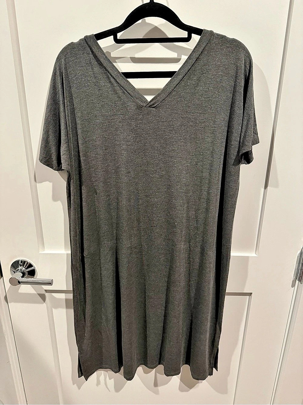 NWOT HATCH to-Hospital Box Nightgown Gray Midi Dress and Robe Small